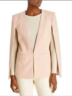 BCBGMAXAZRIA Upas Cape Jacket Bare Pink Size Medium